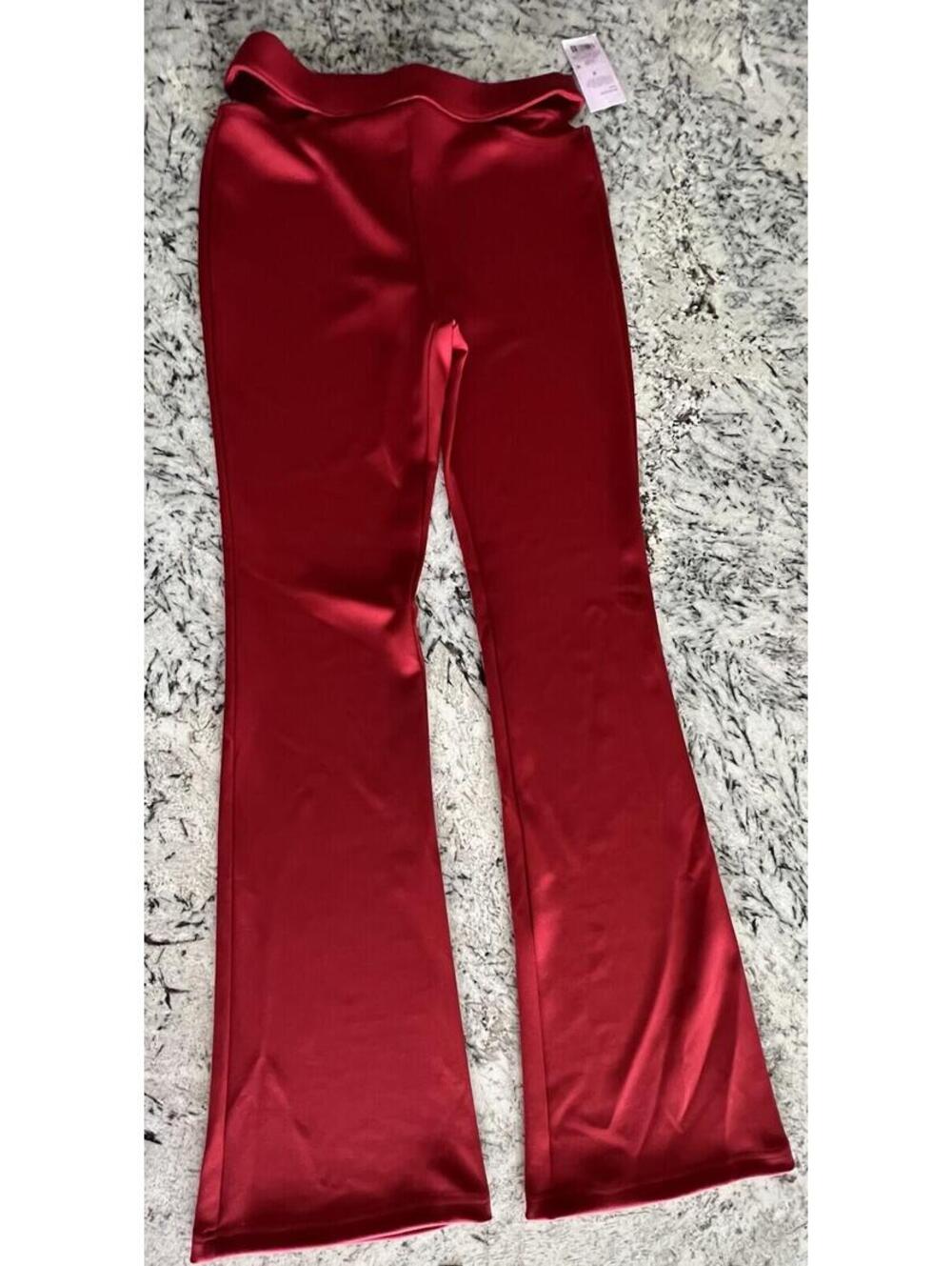 Wild Fable Pants Womens Small Stretchy W Cut Out Waist Flared Leg Red New W Tags